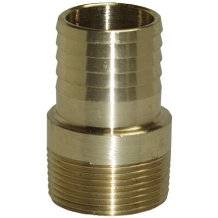 Water Source MA125NL 1.25 in. Yellow Brass - Male Adapter With Barbed End 122278